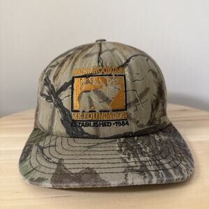 Rocky Mountain Elk Foundation Realtree Camo Hat RMEF Strapback Vintage Cap